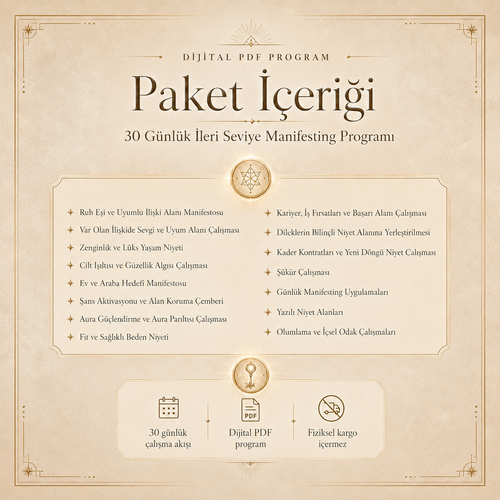 30 Günlük İleri Seviye Manifesting Programı – Dijital PDF Program